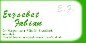 erzsebet fabian business card