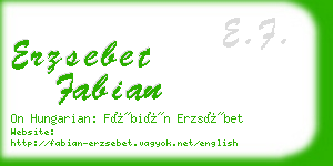 erzsebet fabian business card